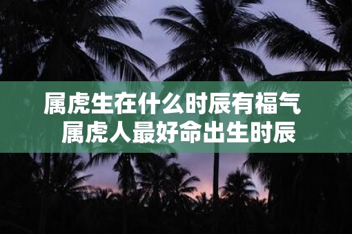 属虎生在什么时辰有福气  属虎人最好命出生时辰