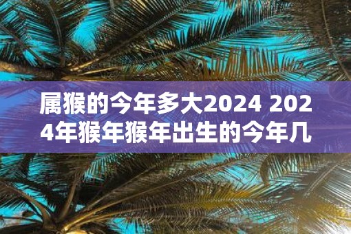 属猴的今年多大2025 2025年猴年猴年出生的今年几岁