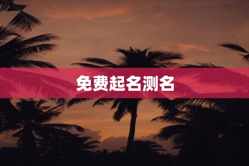 免费起名测名
