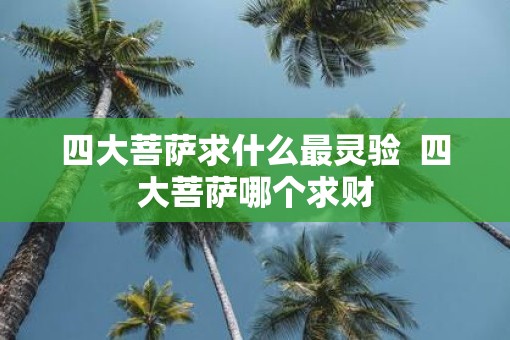 四大菩萨求什么最灵验  四大菩萨哪个求财