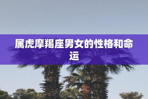 属虎摩羯座男女的性格和命运