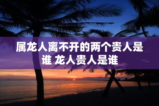 属龙人离不开的两个贵人是谁 龙人贵人是谁