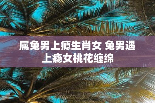 属兔男上瘾生肖女 兔男遇上瘾女桃花缠绵