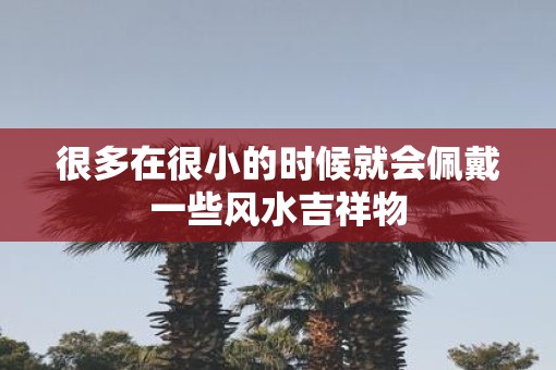 很多在很小的时候就会佩戴一些风水吉祥物