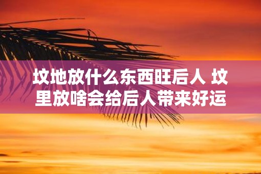 坟地放什么东西旺后人 坟里放啥会给后人带来好运