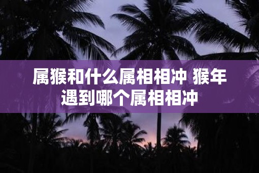 属猴和什么属相相冲 猴年遇到哪个属相相冲