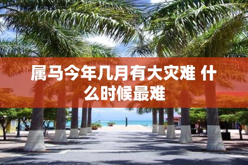 属马今年几月有大灾难 什么时候最难