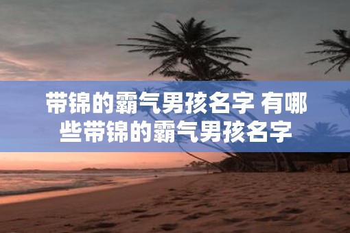 带锦的霸气男孩名字 有哪些带锦的霸气男孩名字