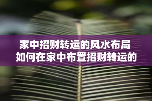 家中招财转运的风水布局 如何在家中布置招财转运的风水