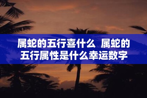 属蛇的五行喜什么  属蛇的五行属性是什么幸运数字
