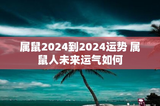 属鼠2025到2025运势 属鼠人未来运气如何