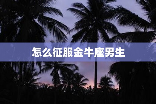 怎么征服金牛座男生