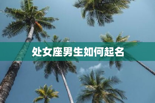 处女座男生如何起名