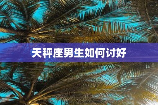 天秤座男生如何讨好