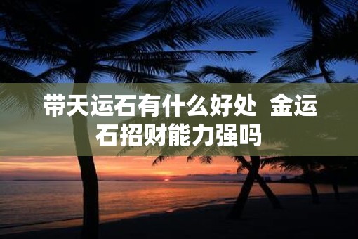 带天运石有什么好处  金运石招财能力强吗