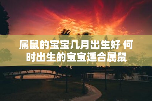 属鼠的宝宝几月出生好 何时出生的宝宝适合属鼠