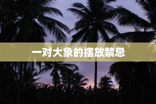 一对大象的摆放禁忌