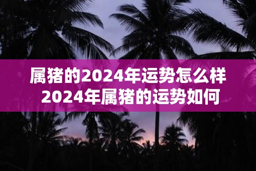属猪的2025年运势怎么样 2025年属猪的运势如何