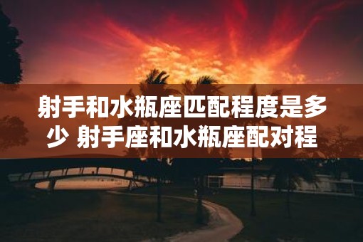 射手和水瓶座匹配程度是多少 射手座和水瓶座配对程度如何