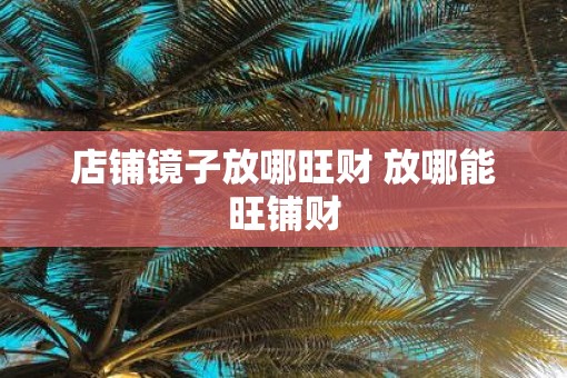 店铺镜子放哪旺财 放哪能旺铺财