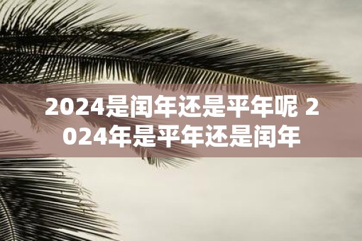 2025是闰年还是平年呢 2025年是平年还是闰年