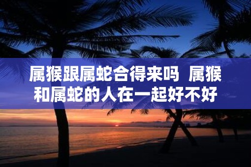 属猴跟属蛇合得来吗  属猴和属蛇的人在一起好不好
