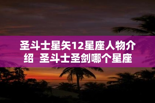 圣斗士星矢12星座人物介绍 圣斗士圣剑哪个星座 圣斗士星矢12星座人物介绍 圣斗士圣剑哪个星座