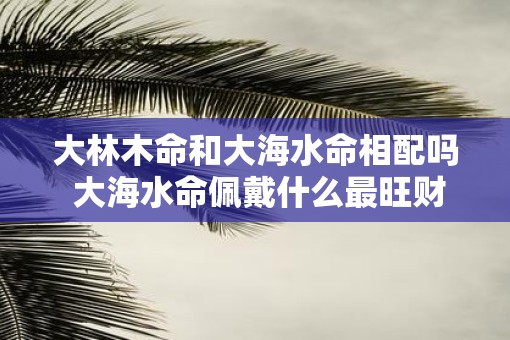 大林木命和大海水命相配吗 大海水命佩戴什么最旺财