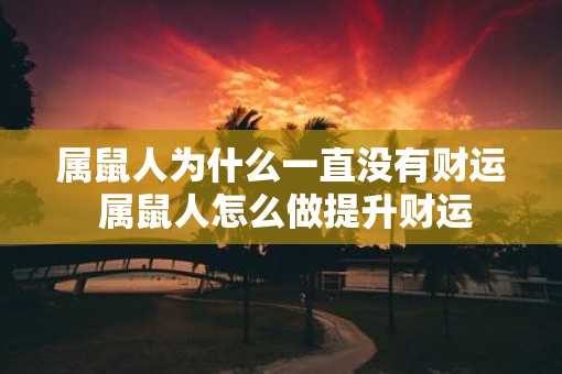属鼠人为什么一直没有财运 属鼠人怎么做提升财运