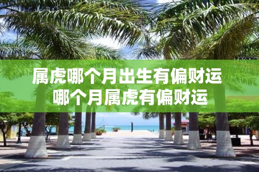 属虎哪个月出生有偏财运 哪个月属虎有偏财运