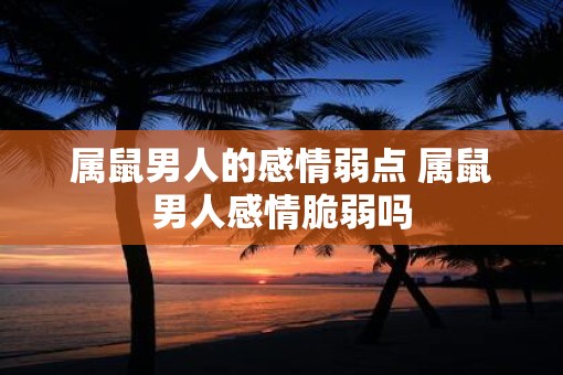 属鼠男人的感情弱点 属鼠男人感情脆弱吗