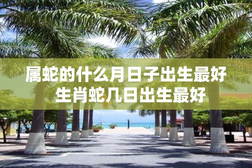 属蛇的什么月日子出生最好  生肖蛇几日出生最好