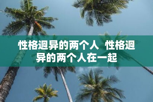 性格迥异的两个人  性格迥异的两个人在一起