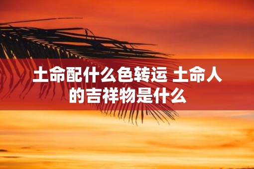 土命配什么色转运 土命人的吉祥物是什么