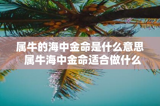 属牛的海中金命是什么意思  属牛海中金命适合做什么行业