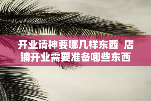 开业请神要哪几样东西  店铺开业需要准备哪些东西