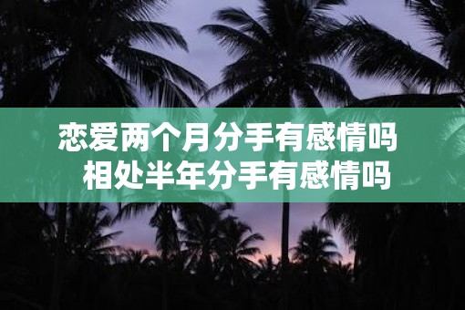恋爱两个月分手有感情吗  相处半年分手有感情吗