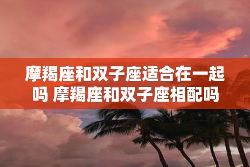 摩羯座和双子座适合在一起吗 摩羯座和双子座相配吗