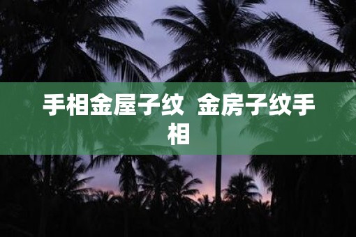 手相金屋子纹  金房子纹手相