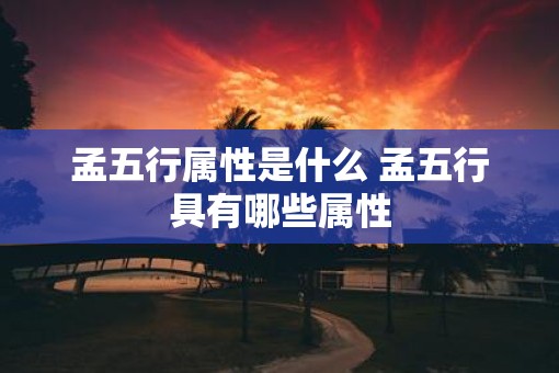 孟五行属性是什么 孟五行具有哪些属性