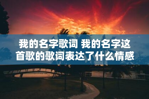 我的名字歌词 我的名字这首歌的歌词表达了什么情感