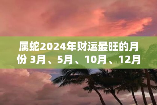 属蛇2025年财运最旺的月份 3月、5月、10月、12月