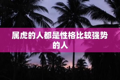 属虎的人都是性格比较强势的人
