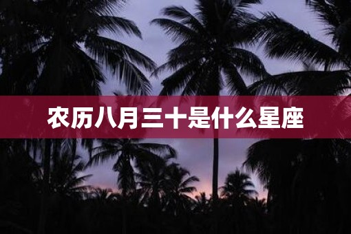 农历八月三十是什么星座