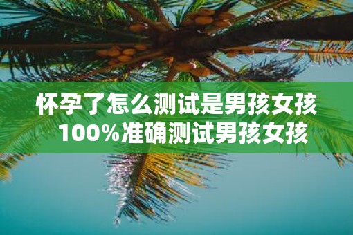 怀孕了怎么测试是男孩女孩  100%准确测试男孩女孩