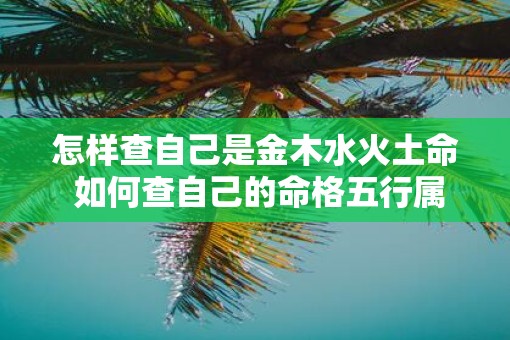 怎样查自己是金木水火土命 如何查自己的命格五行属性