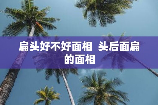 扁头好不好面相  头后面扁的面相