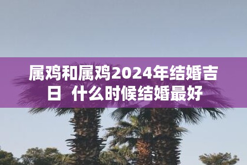 属鸡和属鸡2025年结婚吉日  什么时候结婚最好