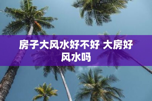 房子大风水好不好 大房好风水吗