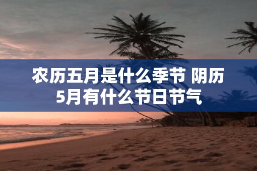 农历五月是什么季节 阴历5月有什么节日节气